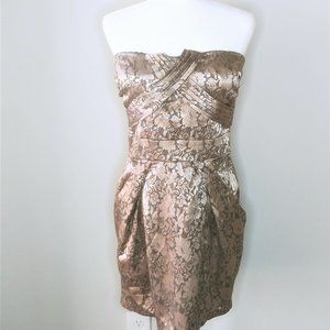 Charlotte Russe Champagne Strapless Dress